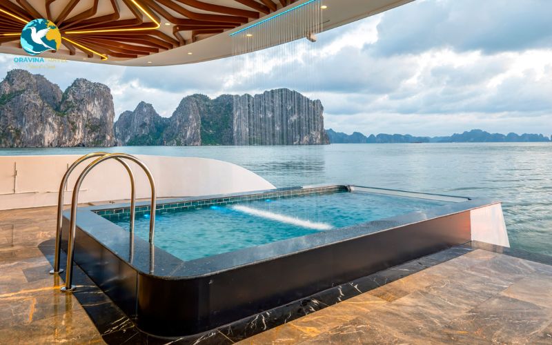 Swimming pool on Ha Long Bay cruise