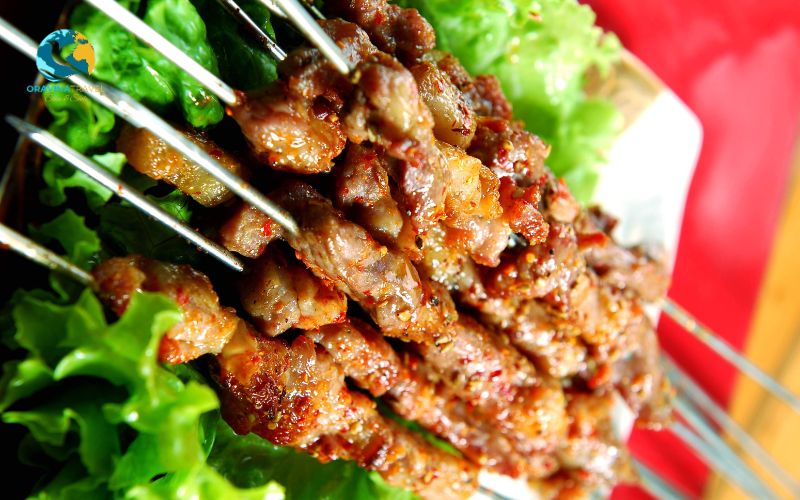 Enjoy grilled wild boar