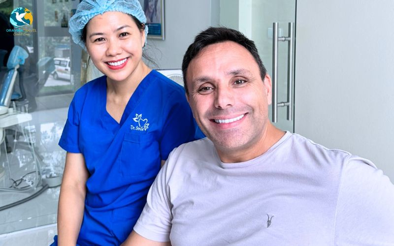 Happy smile after treatment