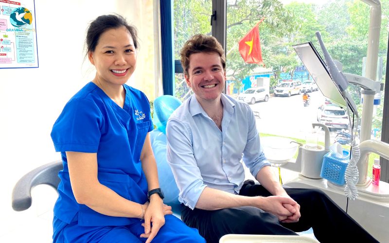 Satisfied patient after dental care
