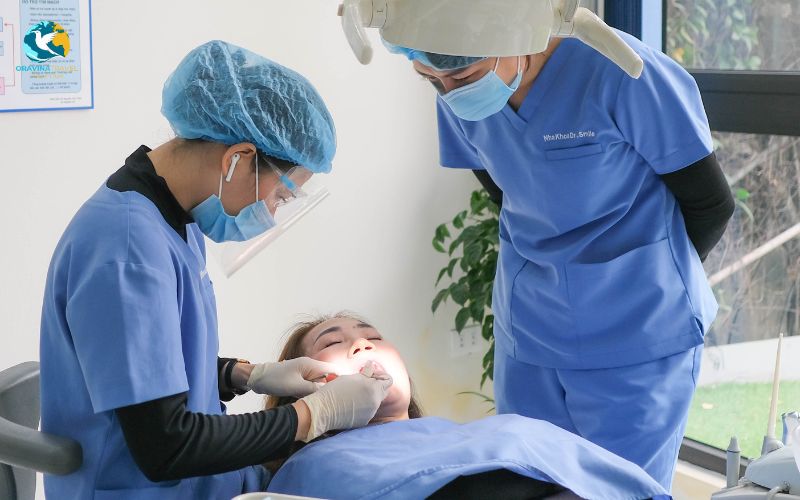 Veneer or crown fitting session at Dr.Smile