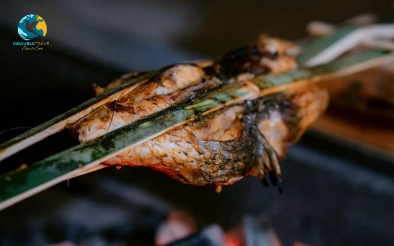 Grilled stream fish